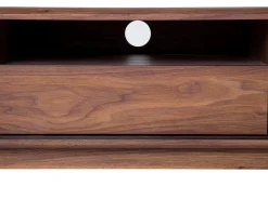 Movel De Tv Com 1 Gaveta E 5 Prateleiras Em Madeira Escura E Branco Eerie