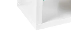 Movel De Tv Com 1 Gaveta E 2 Prateleiras Branco E Cor De Madeira Clara Fullerton