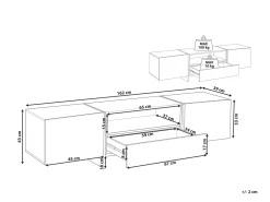 Movel De Tv Com 1 Gaveta E Iluminação Led Em Branco Russel