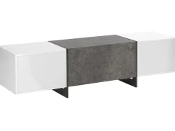 Movel De Tv Com 1 Gaveta E Iluminação Led Em Branco Russel