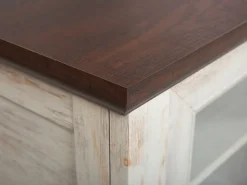 Movel De Tv Com 1 Gaveta E 2 Portas Branco E Cor De Madeira Escura Creme Medan