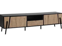 Movel De Tv Com 1 Gaveta E 2 Portas Em Madeira Clara Blackpool