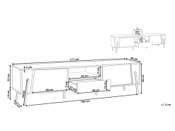 Movel De Tv Com 1 Gaveta E 2 Portas Em Madeira Clara Blackpool