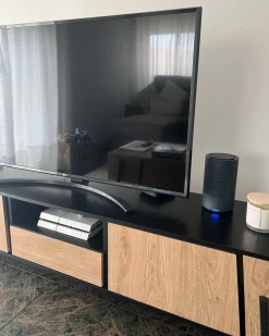 Movel De Tv Com 1 Gaveta E 2 Portas Em Madeira Clara Blackpool