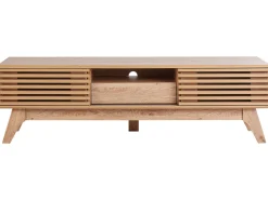 Movel De Tv Com 1 Gaveta E 5 Prateleiras Em Madeira Clara Detroit