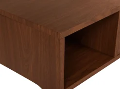 Movel De Tv Com 1 Gaveta E 2 Prateleiras Em Madeira Escura Clinton