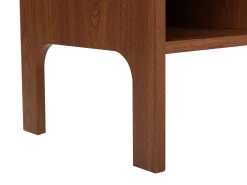 Movel De Tv Com 1 Gaveta E 2 Prateleiras Em Madeira Escura Clinton