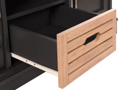 Movel De Tv Com 1 Gaveta E 2 Portas Em Madeira Clara E Cinzento Garet