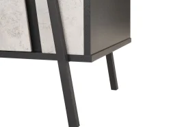 Movel De Tv Com 1 Gaveta E 2 Portas Cinzento Claro E Preto Blackpool