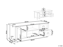 Movel De Tv Com 2 Gavetas E 2 Portas Branco Honolulu