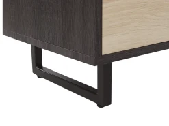 Movel De Tv Com 4 Gavetas E 2 Prateleiras Em Madeira Escura Maine