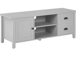 Movel De Tv Com 2 Gavetas E 2 Portas Cinzento Claro Honolulu