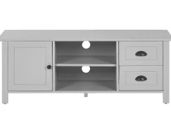 Movel De Tv Com 2 Gavetas E 2 Portas Cinzento Claro Honolulu