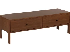 Movel De Tv Com 2 Gavetas Em Madeira Escura Corina