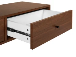 Movel De Tv Com 2 Gavetas Em Madeira Escura Corina