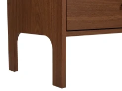 Movel De Tv Com 2 Gavetas Em Madeira Escura Corina