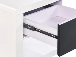 Movel De Tv Com 2 Gavetas Branco E Preto Spokan