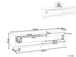Movel De Tv Com 2 Gavetas E 1 Porta Branco Pemborke