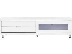 Movel De Tv Com 2 Gavetas E 1 Porta Branco Pemborke