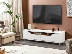 Movel De Tv Com 2 Gavetas E 2 Portas Branco Cinci
