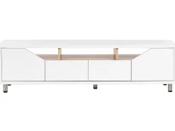Movel De Tv Com 2 Gavetas E 2 Portas Branco Cinci