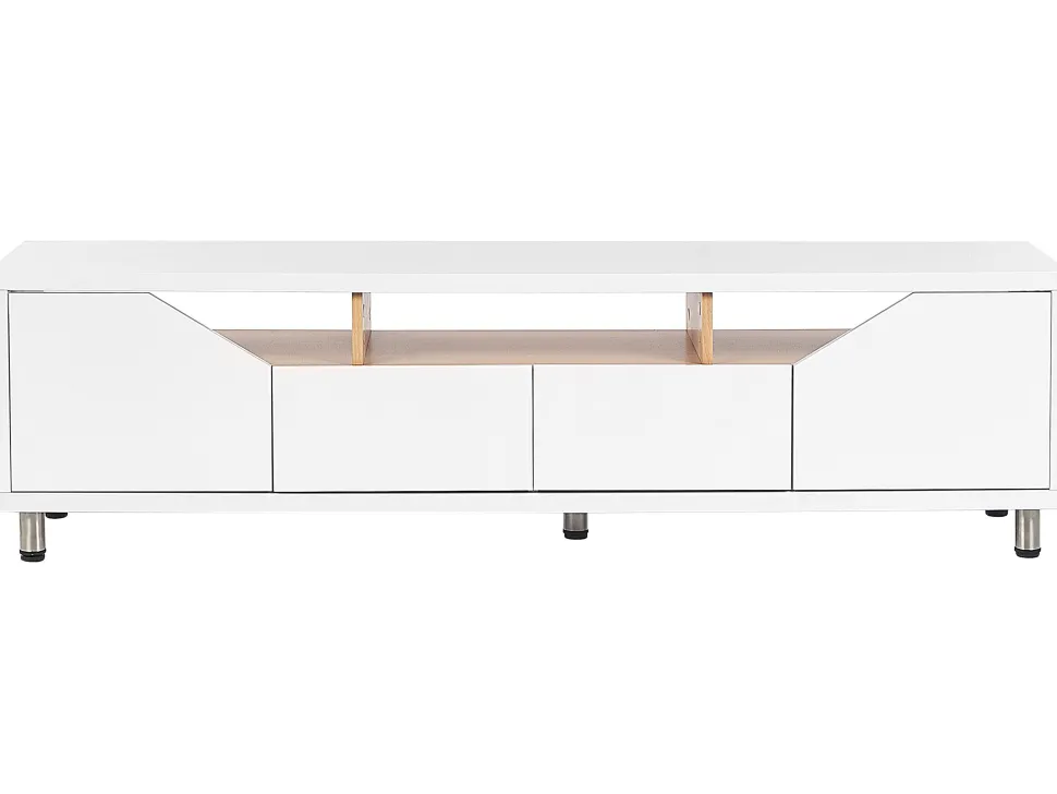 Movel De Tv Com 2 Gavetas E 2 Portas Branco Cinci