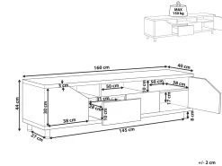 Movel De Tv Com 2 Gavetas E 2 Portas Branco Cinci