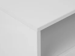 Movel De Tv Com 2 Gavetas E Iluminação Led Em Branco Sydney