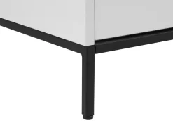 Movel De Tv Com 2 Gavetas E Iluminação Led Em Branco Sydney