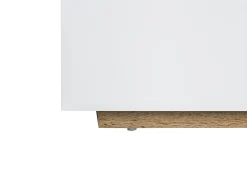 Movel De Tv Com 2 Gavetas E 1 Porta Em Madeira Clara E Branco Farada