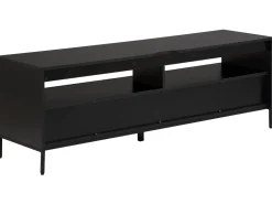Movel De Tv Com 2 Gavetas Em Madeira Clara E Preto Sydney