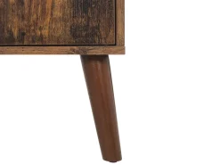 Movel De Tv Com 1 Porta E 2 Prateleiras Em Madeira Escura Vanler