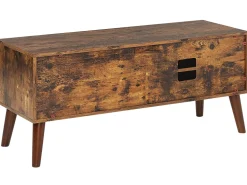 Movel De Tv Com 1 Porta E 2 Prateleiras Em Madeira Escura Vanler