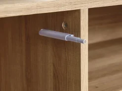 Movel De Tv Com 1 Porta Em Madeira Clara E Cinzenta Moines