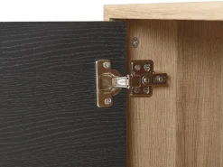 Movel De Tv Com 1 Porta Em Madeira Clara E Cinzenta Moines