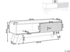 Movel De Tv Com 1 Porta Em Madeira Escura Toledo