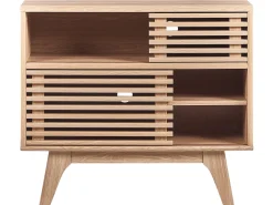 Movel De Tv Com 2 Portas Cor De Madeira Clara Cleveland