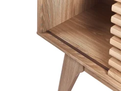 Movel De Tv Com 2 Portas Cor De Madeira Clara Cleveland