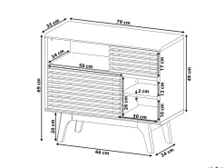 Movel De Tv Com 2 Portas Cor De Madeira Clara Cleveland