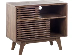 Movel De Tv Com 2 Portas Cor De Madeira Escura Cleveland