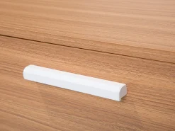 Movel De Tv Com 2 Portas E 4 Prateleiras Em Madeira Clara E Branca Alloa