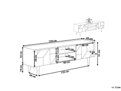 Movel De Tv Com 2 Portas E 2 Prateleiras Em Madeira Clara Franklin
