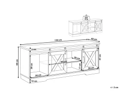 Movel De Tv Com 2 Portas Em Madeira Clara Ulan