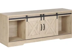 Movel De Tv Com 2 Portas Em Madeira Clara Ulan