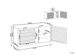 Movel De Tv Com 2 Portas Em Madeira Escura E Preto Vince