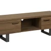 Movel De Tv Com 2 Portas Em Madeira Escura Timber