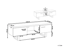 Movel De Tv Com 2 Portas Em Madeira Escura Timber