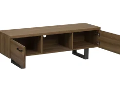 Movel De Tv Com 2 Portas Em Madeira Escura Timber