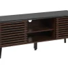 Movel De Tv Com 2 Portas E 2 Prateleira Em Madeira Escura Perth