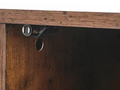 Movel De Tv Com 2 Portas E 2 Prateleiras Em Madeira Escura Vilseck